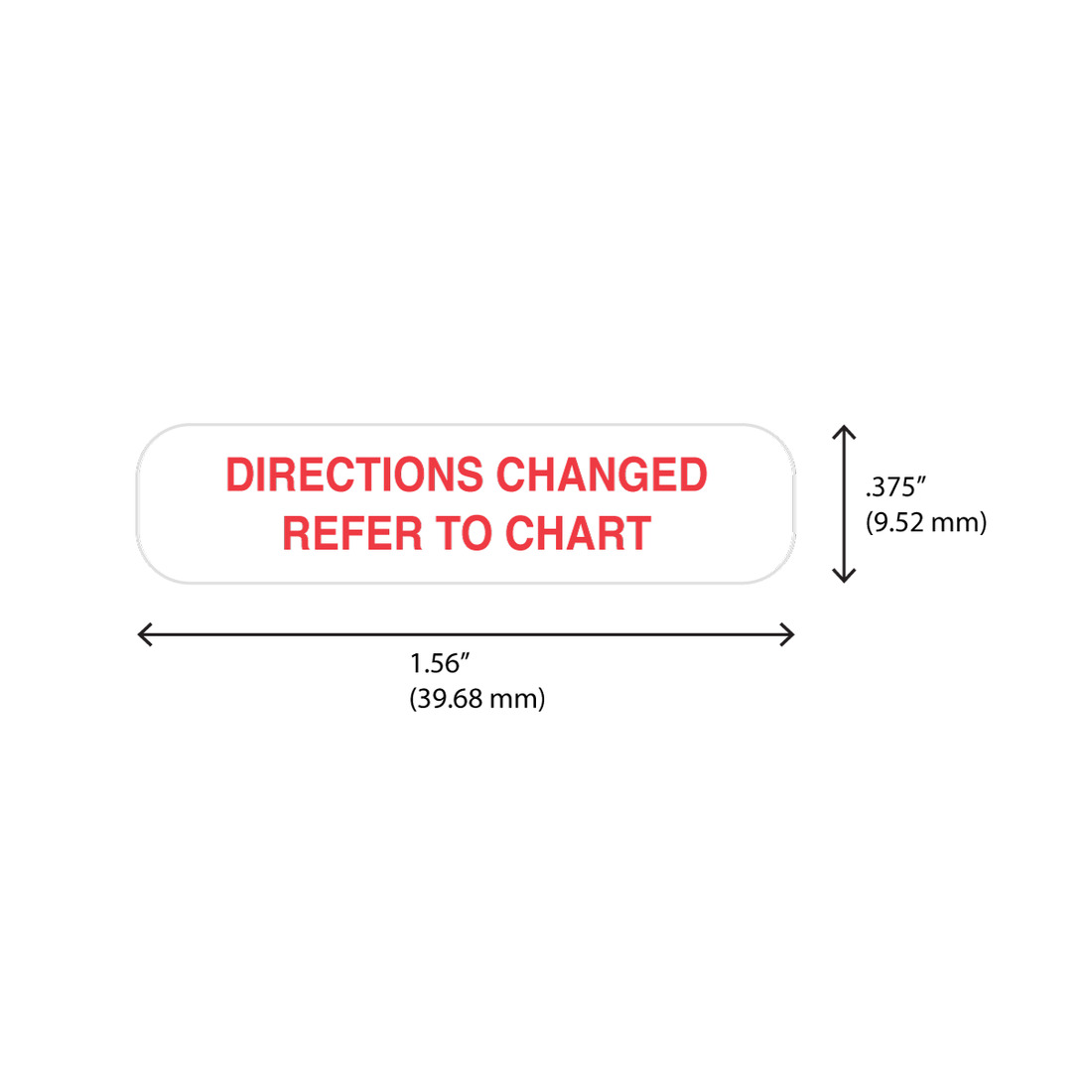 "REFER TO CHART" Label