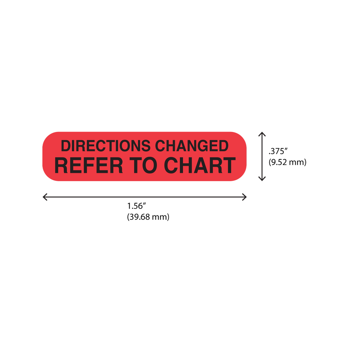 "DIRECTIONS CHANGED" Label