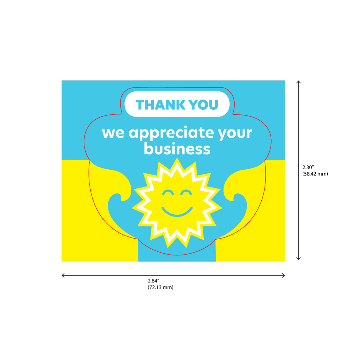 "THANK YOU APPRECIATE" Label