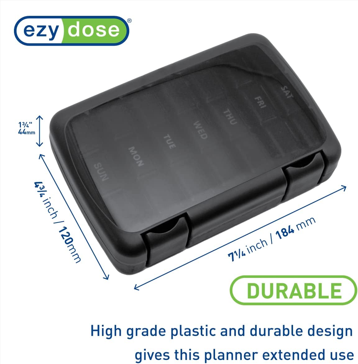 Ezy Dose® Weekly 3x/Day Pill Planner with Case, Assorted Colors