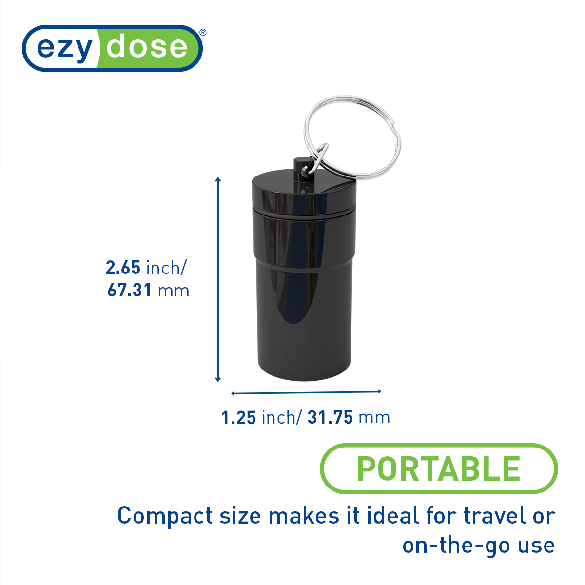 Ezy Dose® XL Pill Fob Keychain