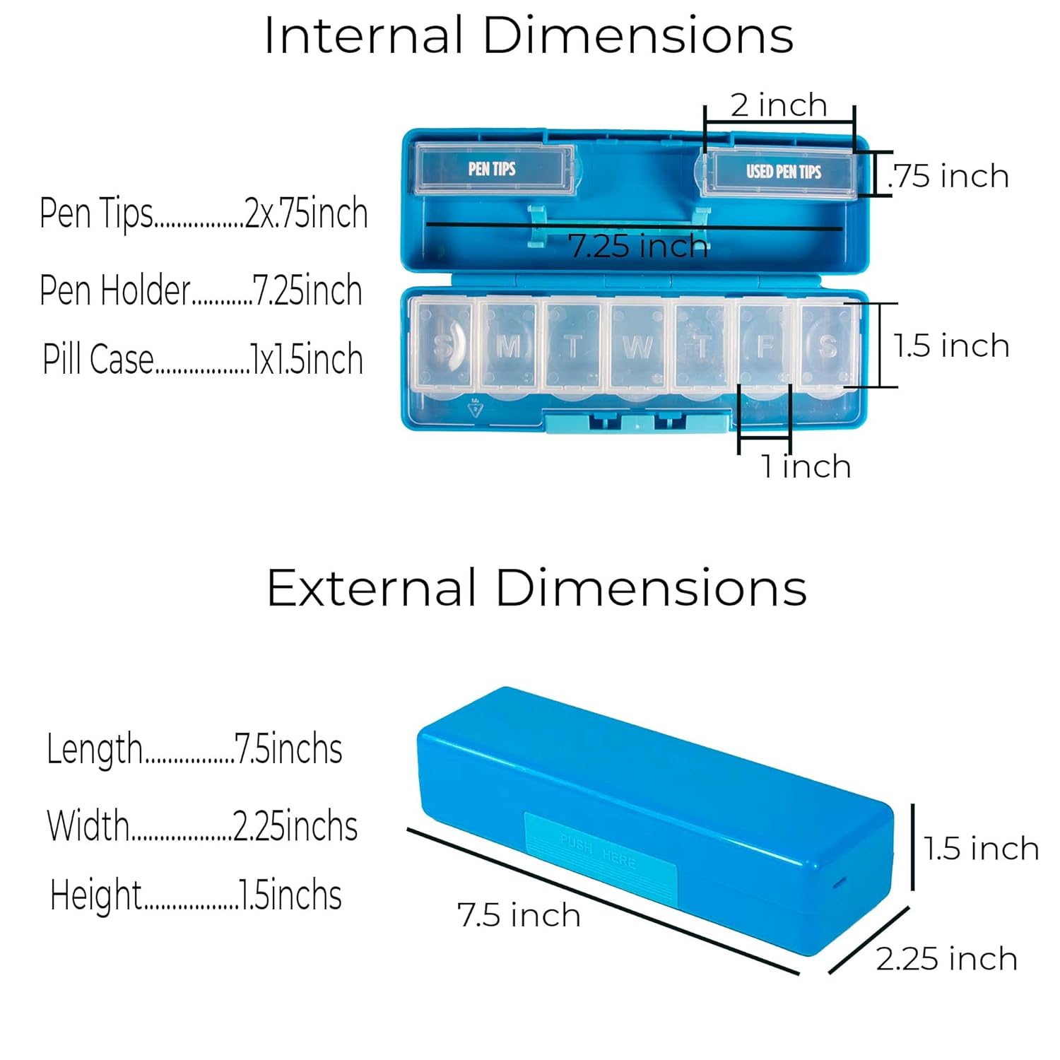 Ezy Dose® Weekly Pill Planner with Pen Holder