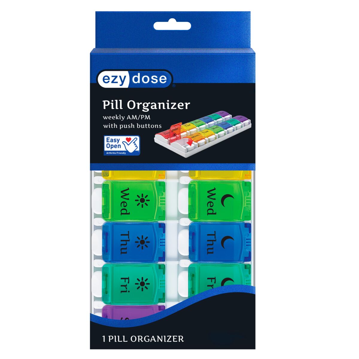 Ezy Dose® Rainbow Weekly 2x/Day Pill Planner