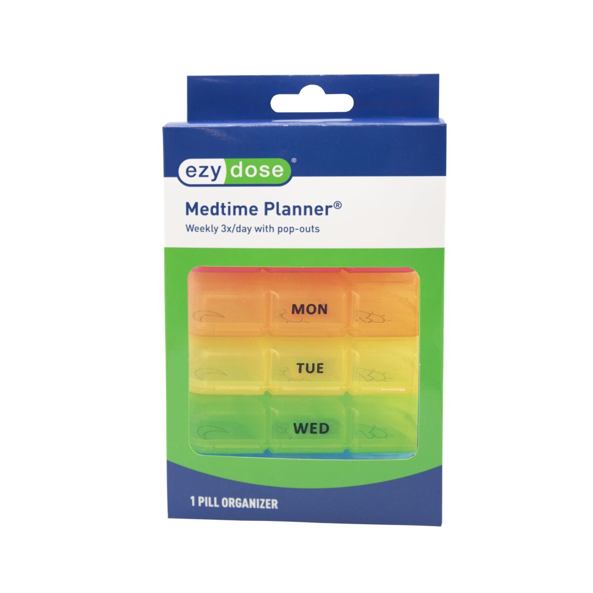 Ezy Dose® Weekly 3x/Day Pill Planner with Case, Assorted Colors