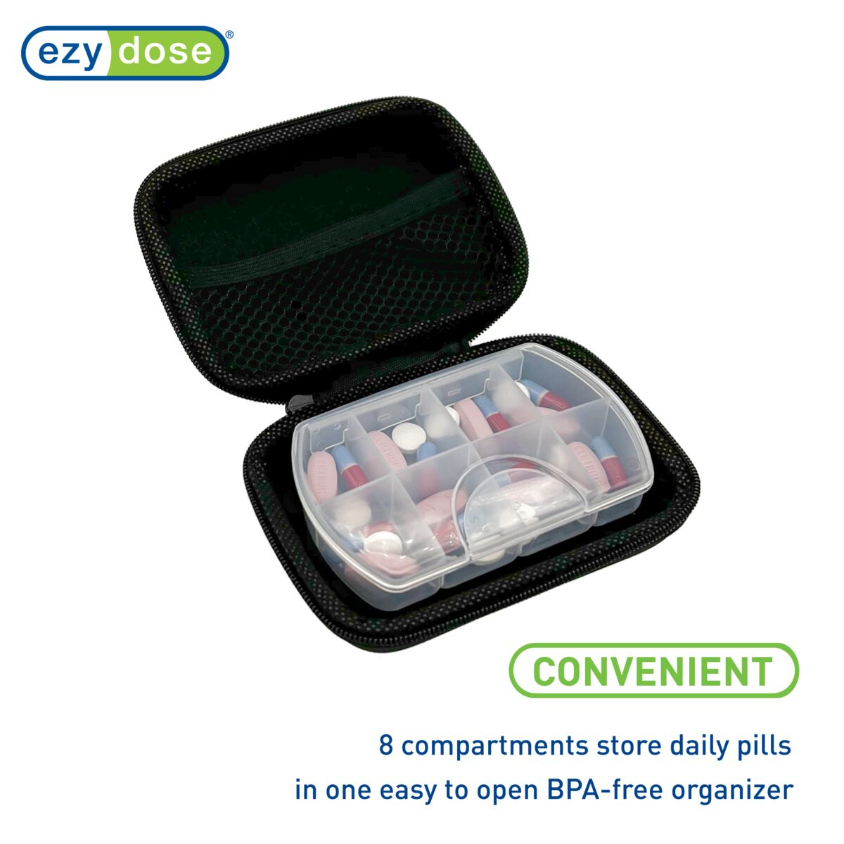 Ezy Dose® Hard Sided Pocket Pharmacy Pill Case