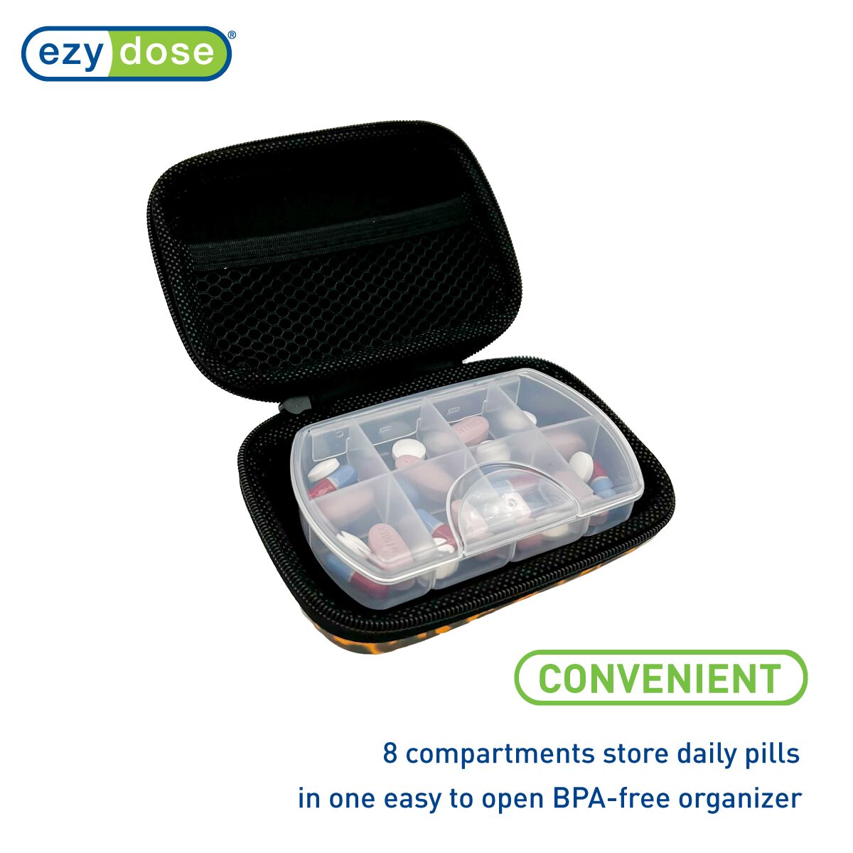 Ezy Dose® Hard Sided Pill Case Display