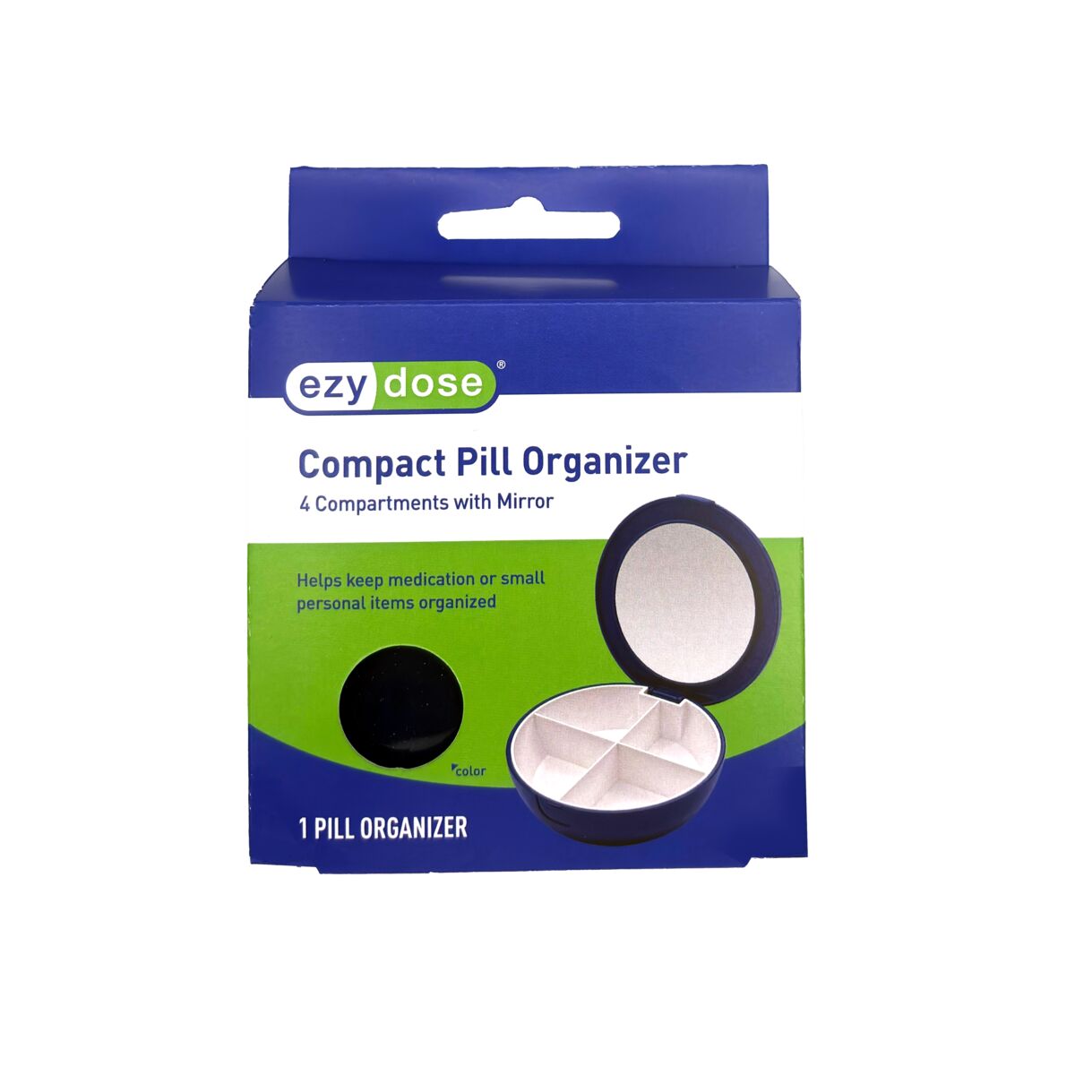 Ezy Dose® Travel Pill Organizer with Mirror