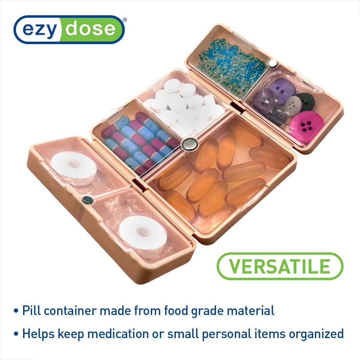 Ezy Dose® Magnetic Bi-Fold Pill Organizer