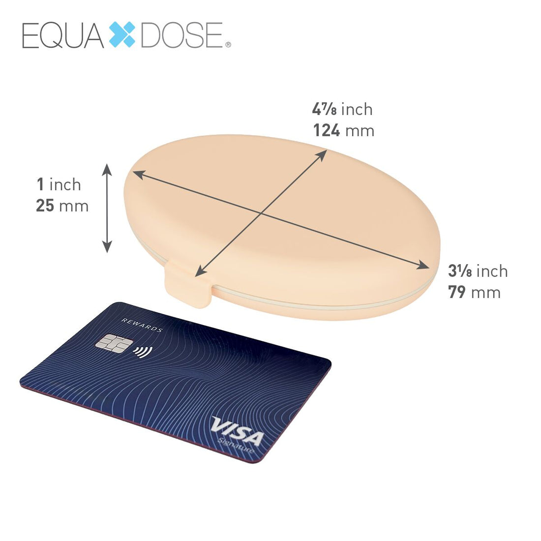 Equadose® Compact Oval Pill Case