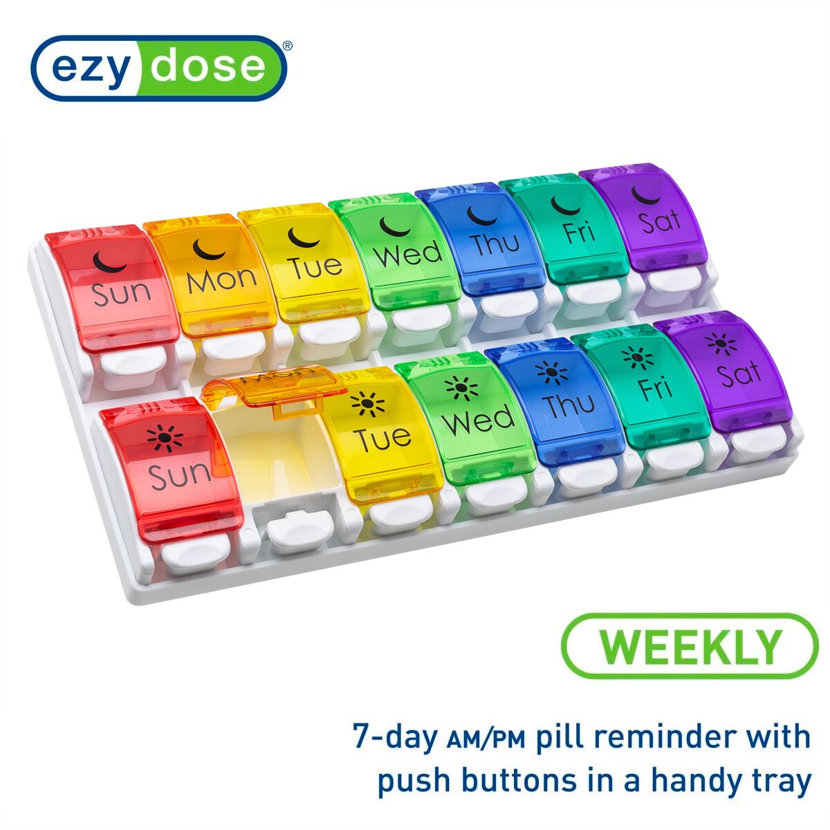 Ezy Dose® Rainbow Weekly 2x/Day Pill Planner
