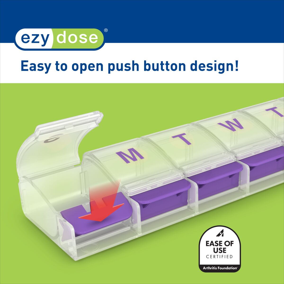 Ezy Dose® Weekly PB Pill Planner, Rainbow