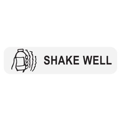 "SHAKE WELL" Label