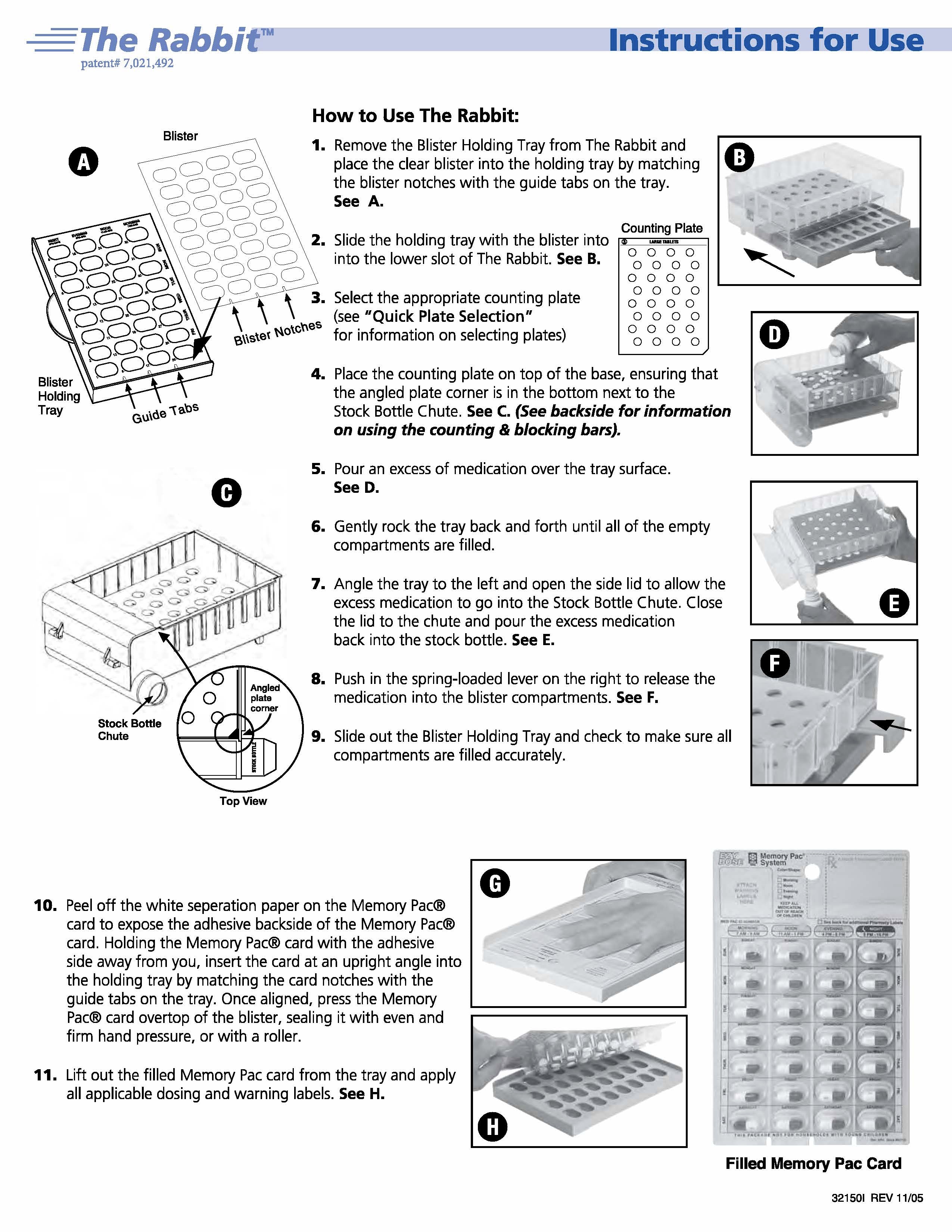 The Rabbit Cold Seal Card Counter Instructions | Apothecary Products