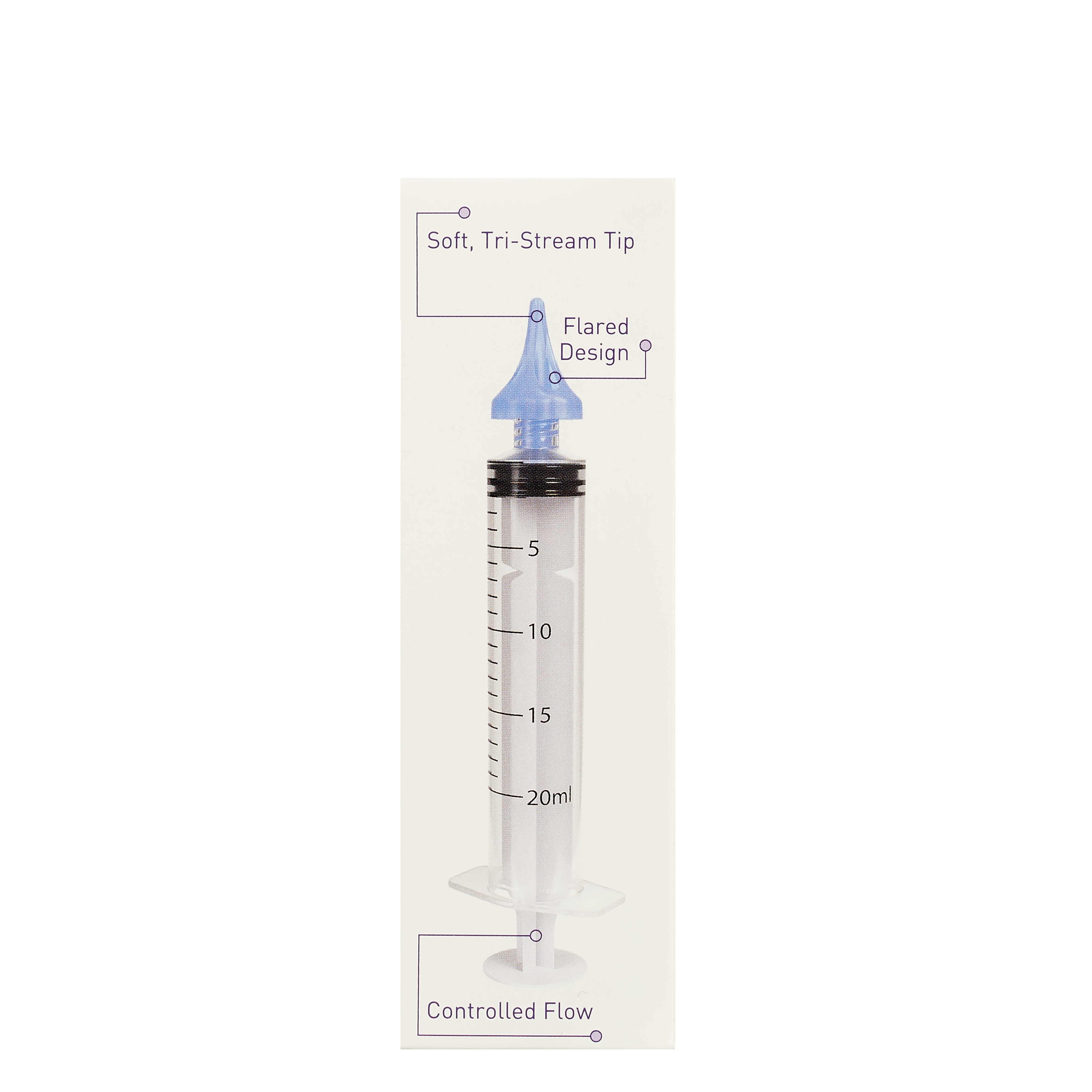 Right side packaging of ear wax removal syringe