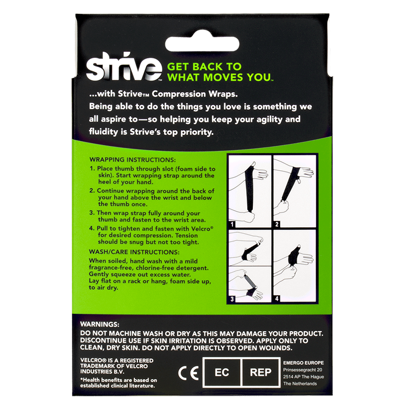 Strive Left Thumb Compression Wrap instructions