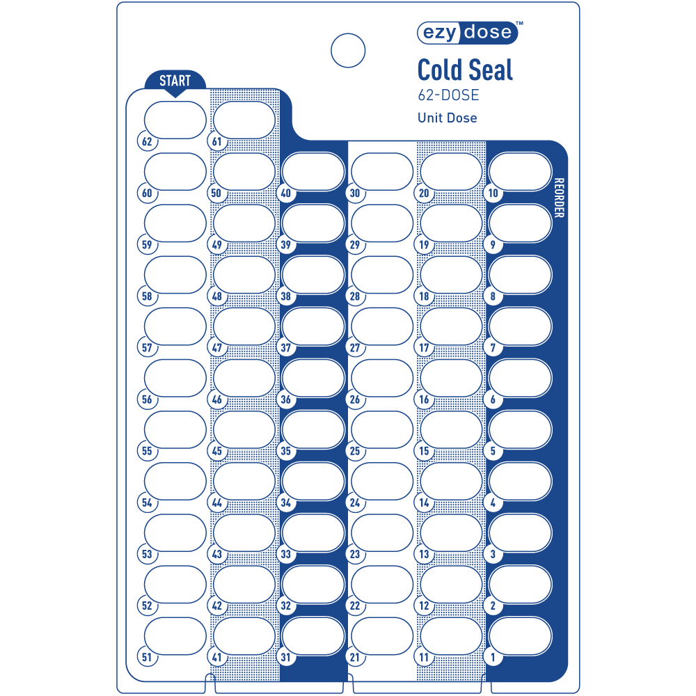 Cold Seal Card 62-dose front | Apothecary Products