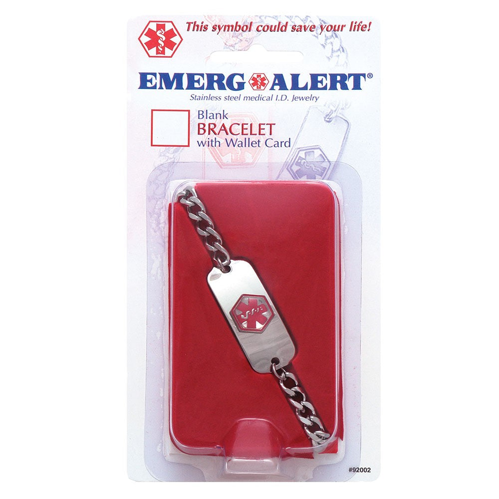 Blank Med ID Bracelet with Wallet Card package