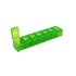 Weekly green pill organizer