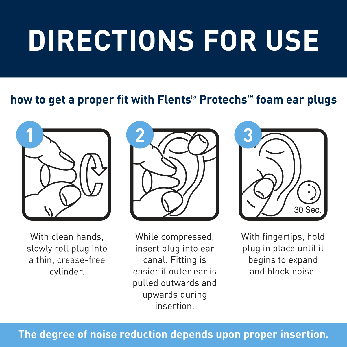 Quiet Please ear plugs directions for use