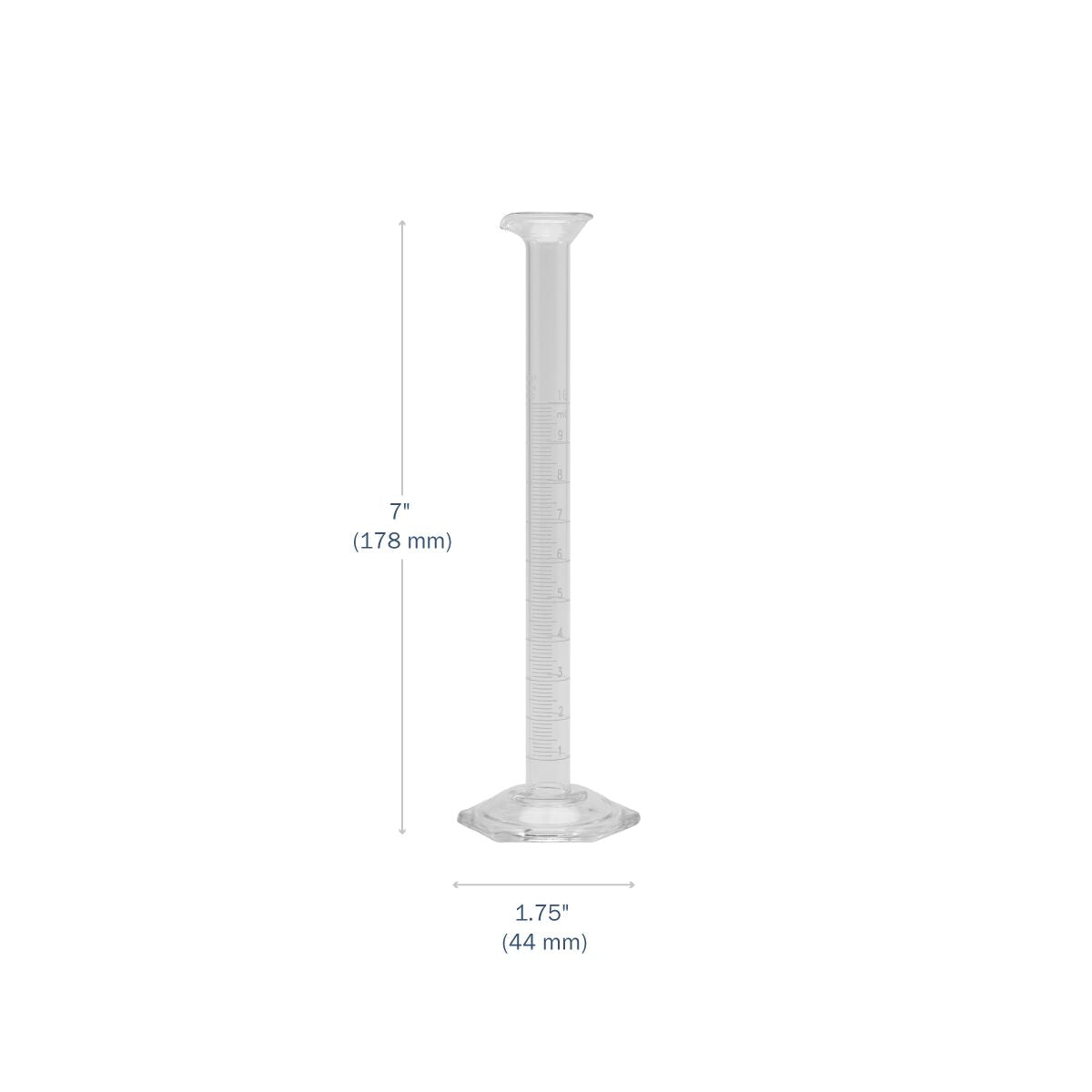 Pyrex® Metric Single Scale Graduated Glass Cylinder