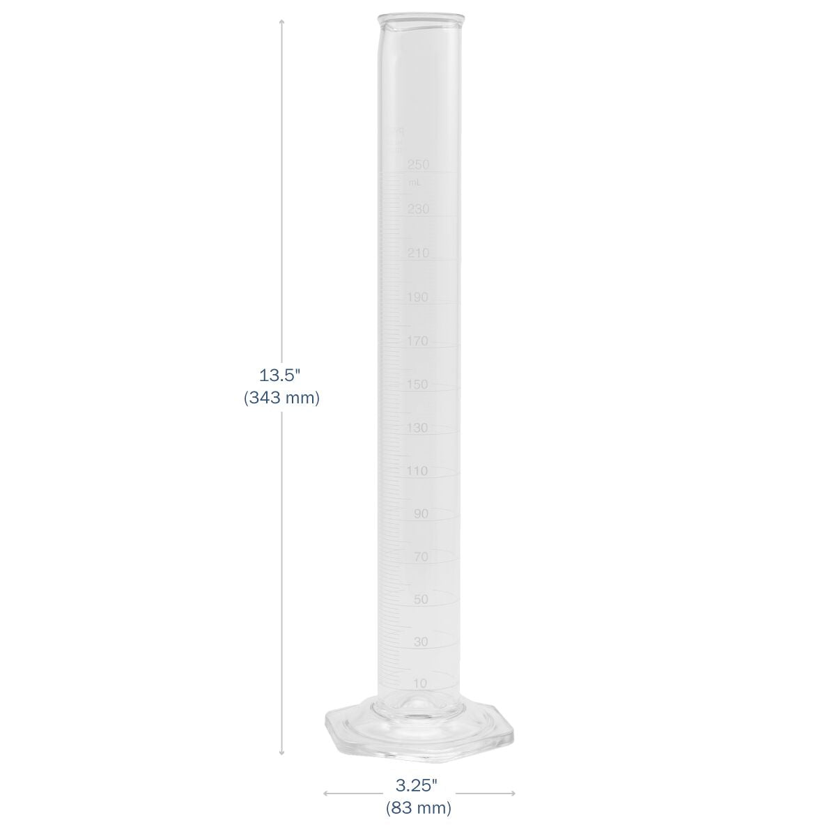 Pyrex® Metric Single Scale Graduated Glass Cylinder