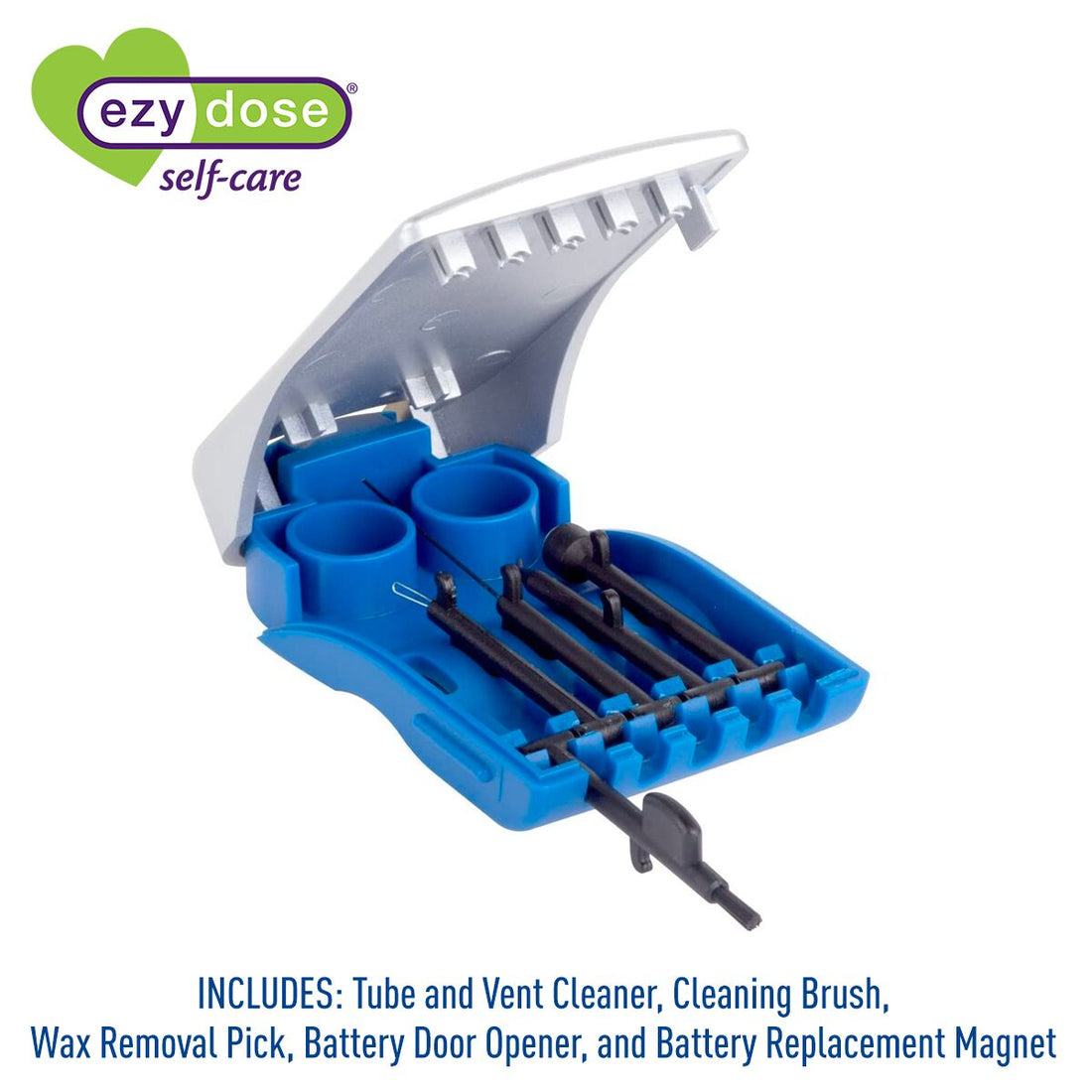 Infograph of hearing aid audio kit components