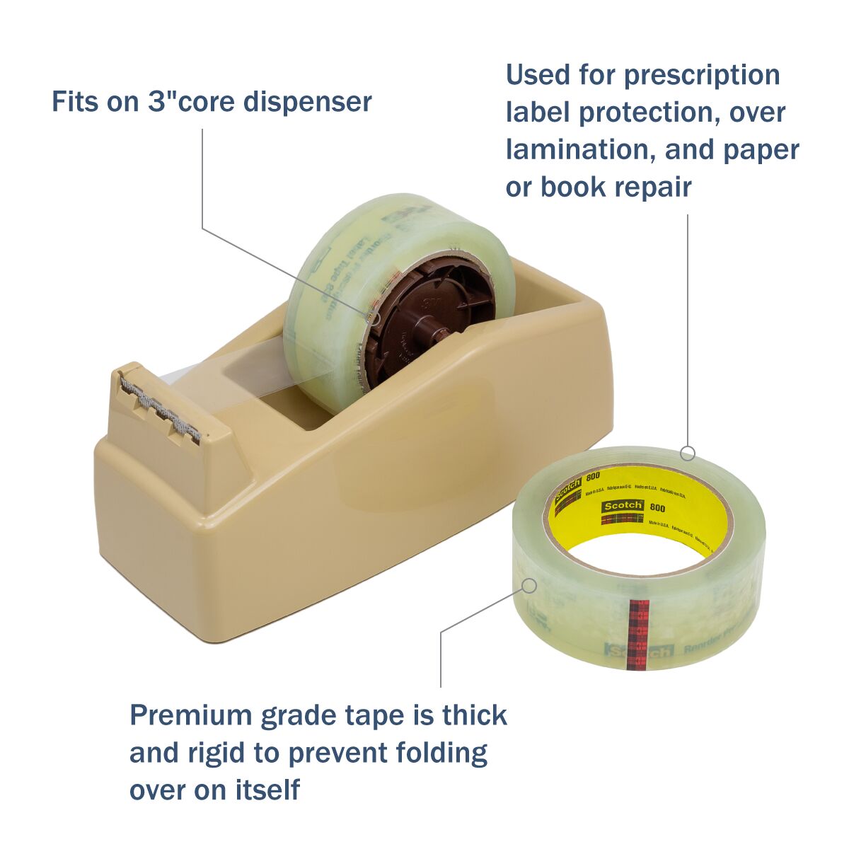 3&quot; tape dispenser