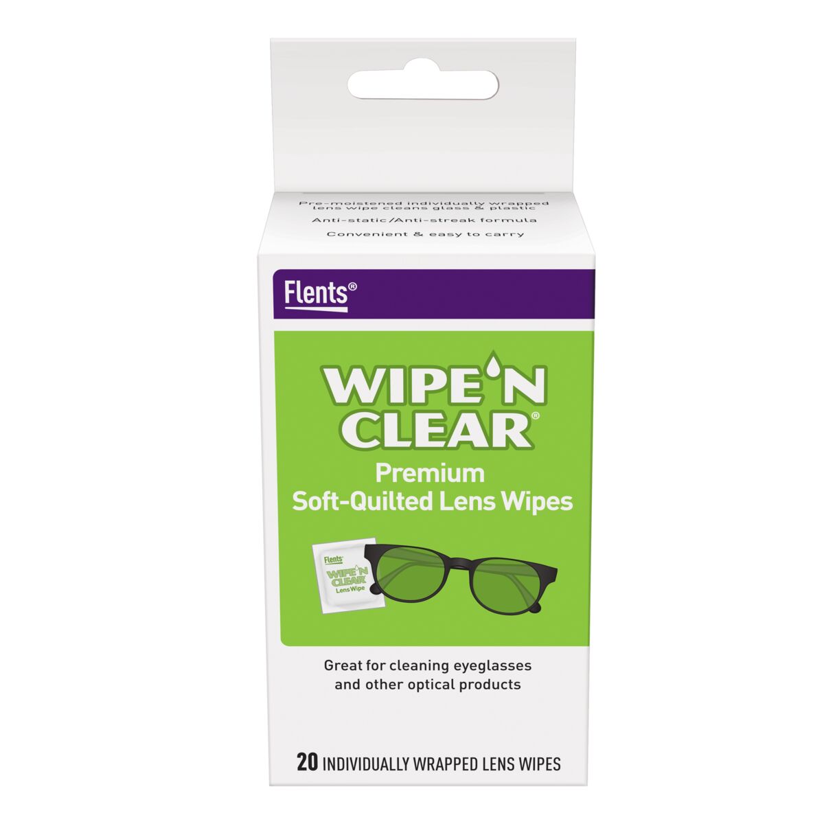 Flents wipe n clear lens wipes