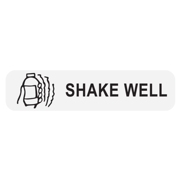"SHAKE WELL" Medication Label