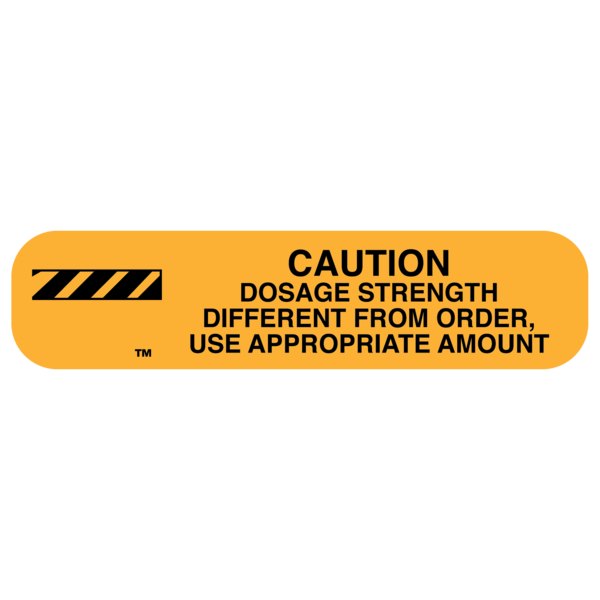 "DOSE STRENGTH" Medication Label