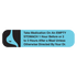 "EMPTY STOMACH" Medication Label
