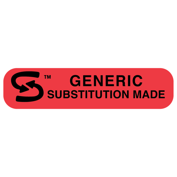 "GENERIC SUBSTITUTION" Medication Label