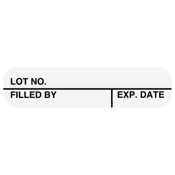 "LOT NO." Medication Label