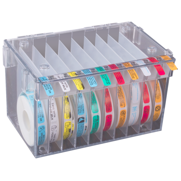 Stack &amp; Connect Prescription Label Dispenser - 10-roll Capacity