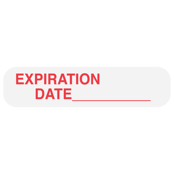 Write-in "EXPIRATION DATE" Medication Label