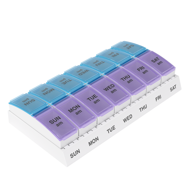 Weekly AM/PM Travel Pill Planner