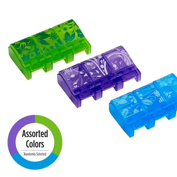 Soft-Touch 3-Compartment Pill Planner in assorted colors