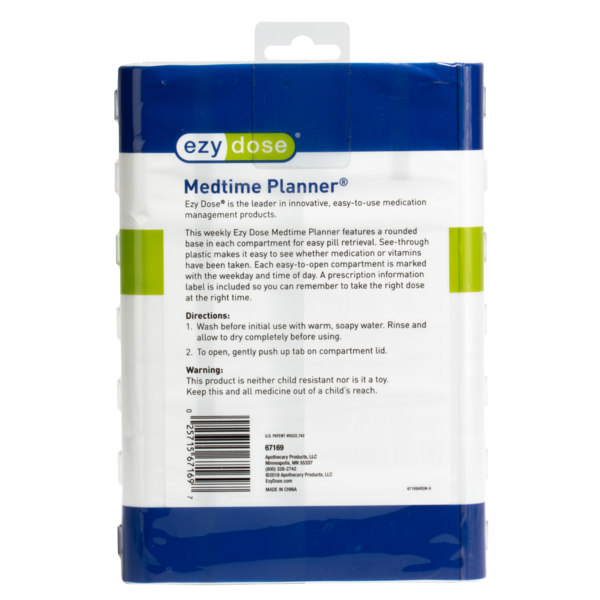 Medtime Planner directions