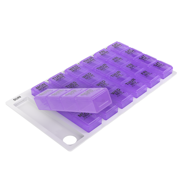 remove pill cases from Ezy Dose One-Day-At-A-Time Medtime Planner