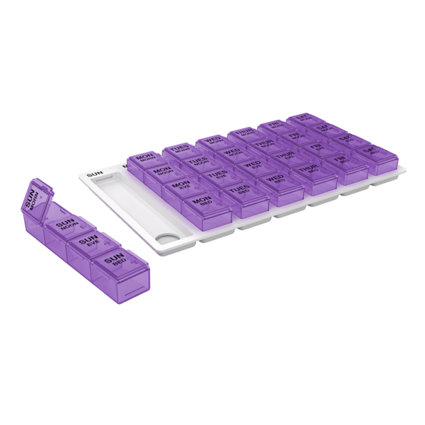 removable compartments in Ezy Dose One-Day-At-A-Time Medtime Planner