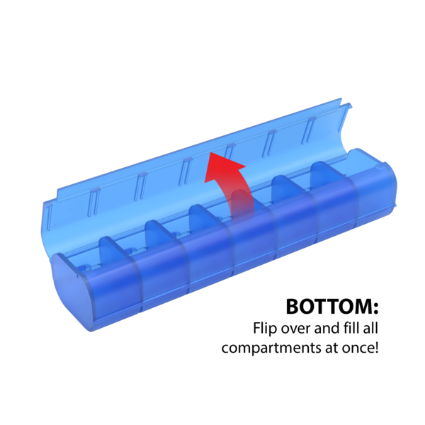 Easy Fill Weekly Pill Organizer (XL) bottom opens