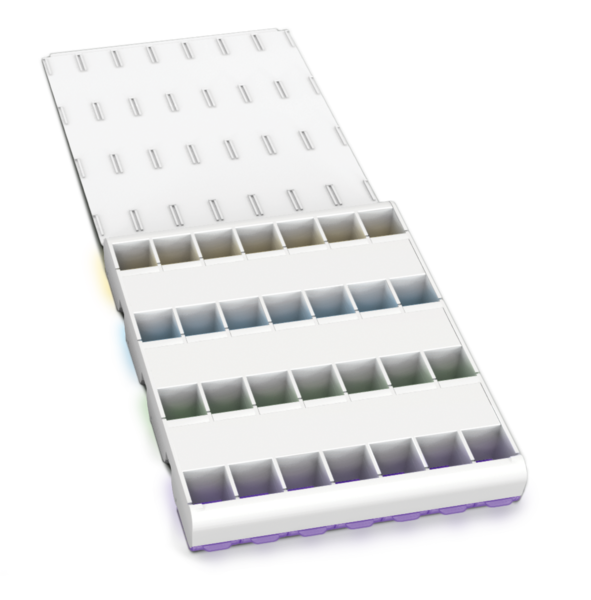 Easy Fill Weekly Medtime Organizer (XL) open bottom