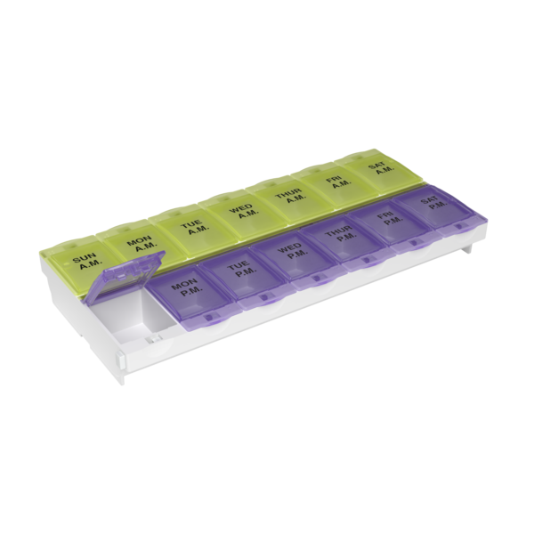 2XL Locking AM/PM Weekly Pill Planner