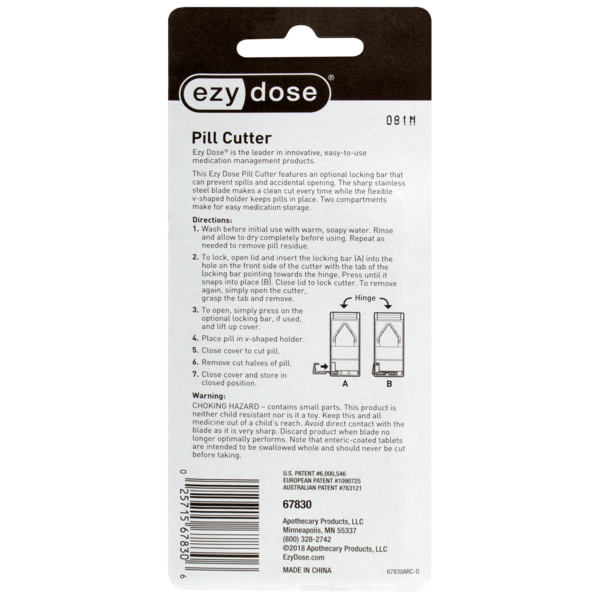 Ezy Dose Pill Cutter instructions