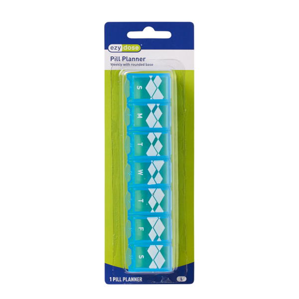 Weekly Contoured Patterned Pill Planner package