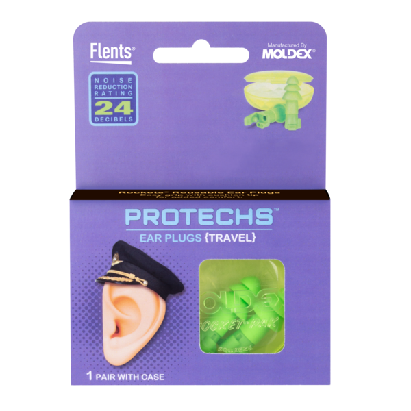 PROTECHS™ Ear Plugs for TRAVEL package