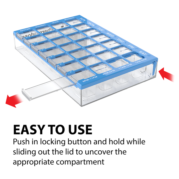 Easy to Use Maxi-Pharmadose Pill Planner