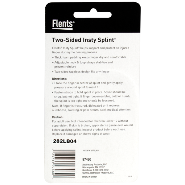 2-Sided Insty Splint - Value Pack blister card back