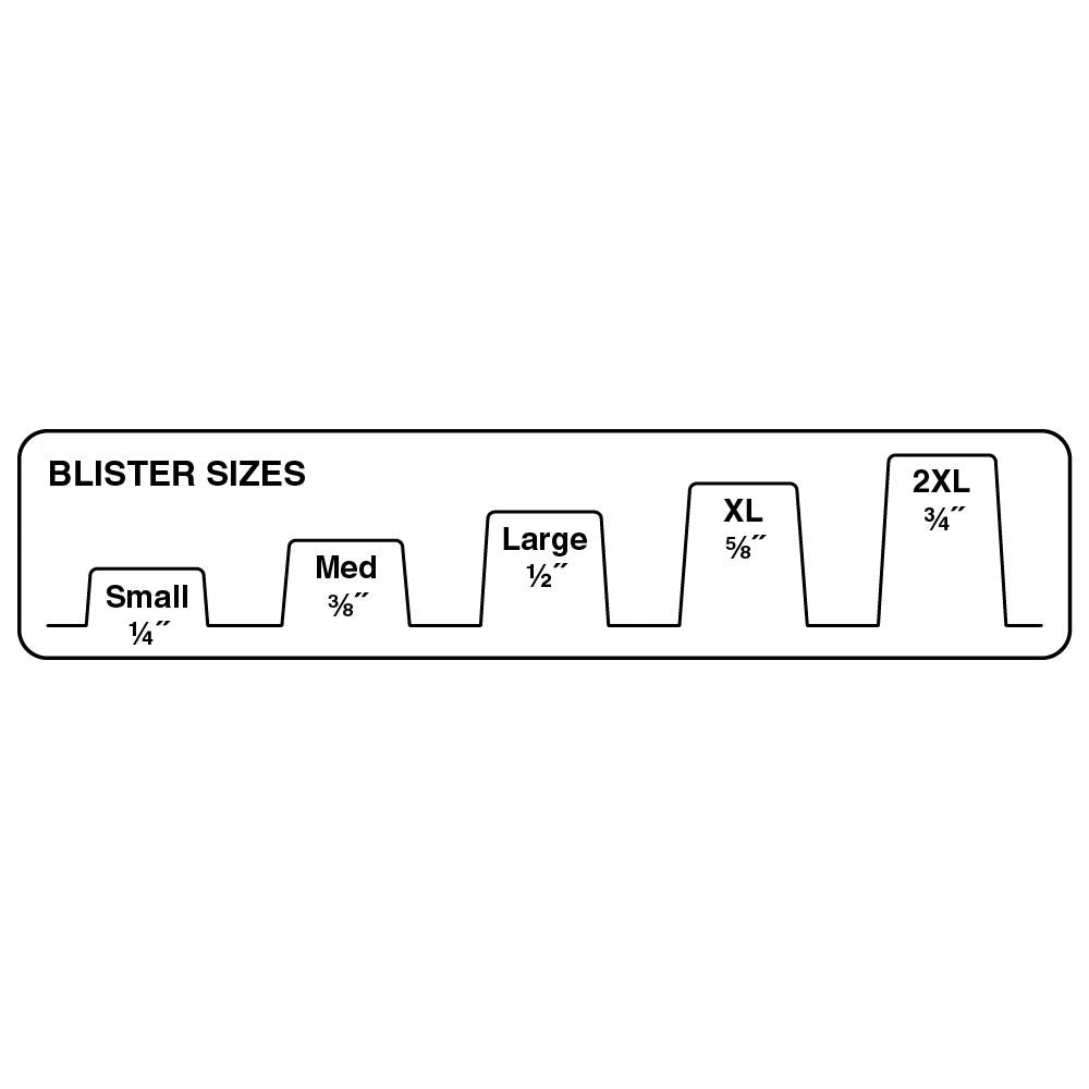 Cold Seal Blister sizes | Apothecary Products