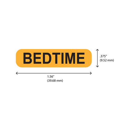 "BEDTIME" Label